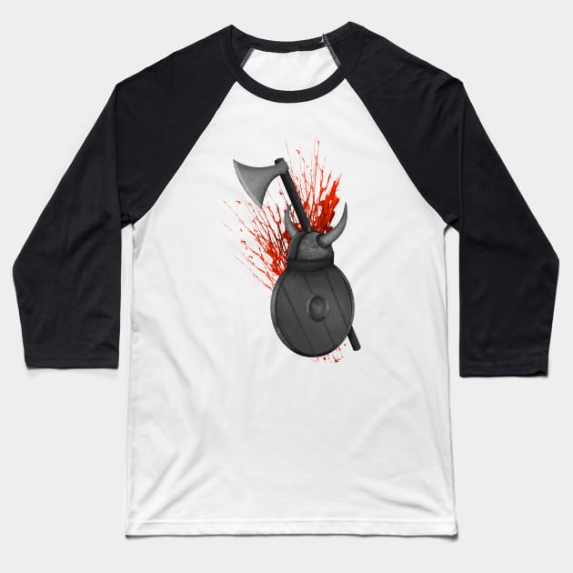 Viking Weapons Baseball T-Shirt by mailboxdisco